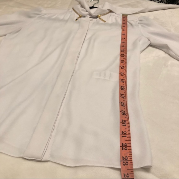 Louis Vuitton Uniforms Semi-Sheer White And Gold Button Up Blouse Dress Shirt - Picture 15 of 15